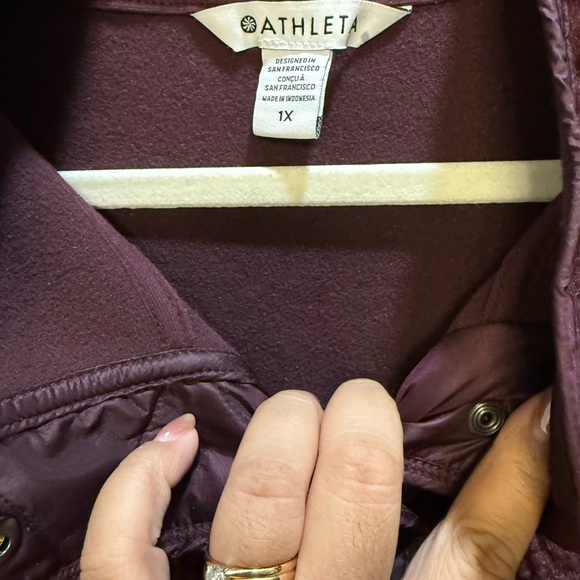 Athleta Cozy Sherpa Half Snap Pull over size 1X - Picture 6 of 6